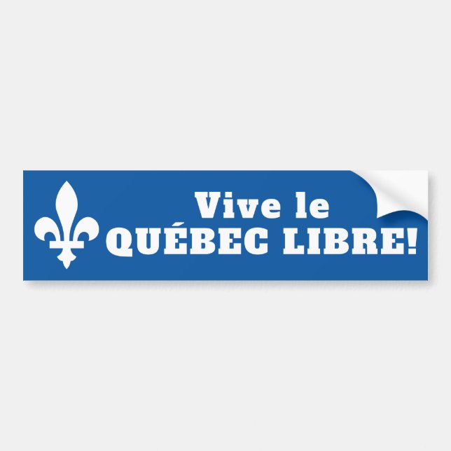 Autocollant De Voiture Vive le Québec libre ! (Devant)