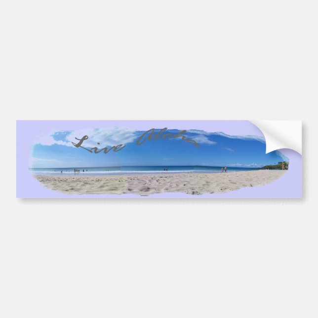 Autocollant De Voiture Vivez Aloha ! (Devant)