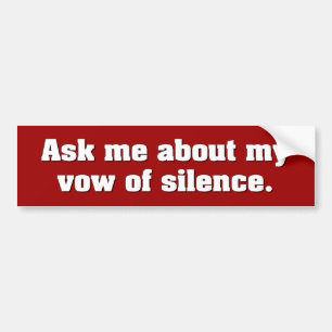 Autocollant De Voiture Voeu de silence