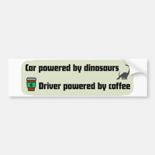 Autocollant De Voiture Voiture alimentée par des dinosaures, chauffeur pr