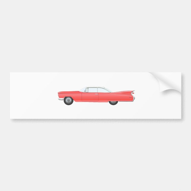 Autocollant De Voiture Voiture classique rose (Devant)
