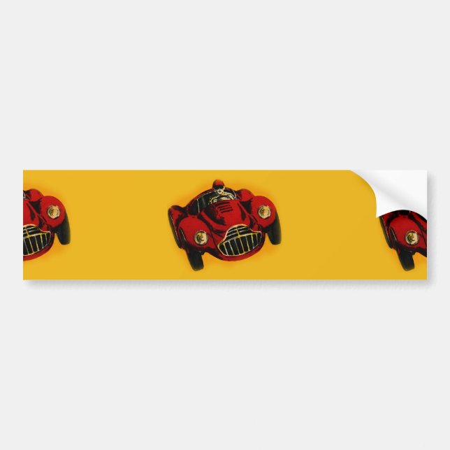 Autocollant De Voiture Voiture de course automobile jaune rouge (Devant)