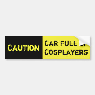Autocollant De Voiture Voiture de précaution complètement de Cosplayers