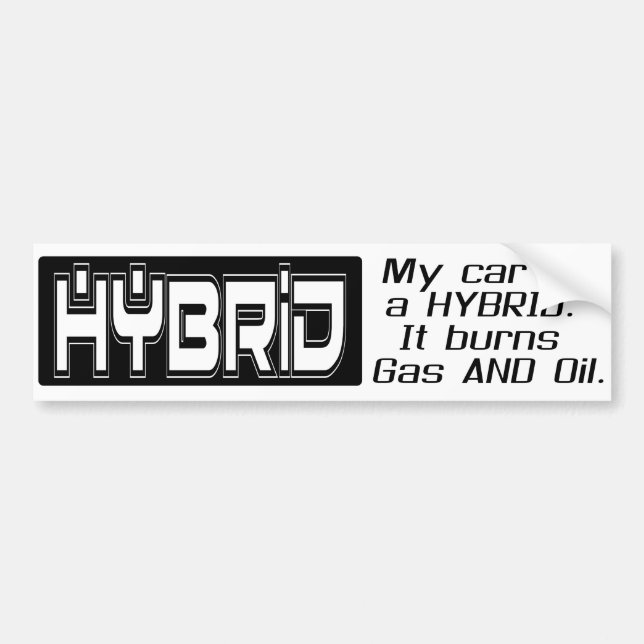 Autocollant De Voiture VOITURE HYBRIDE drôle (Devant)
