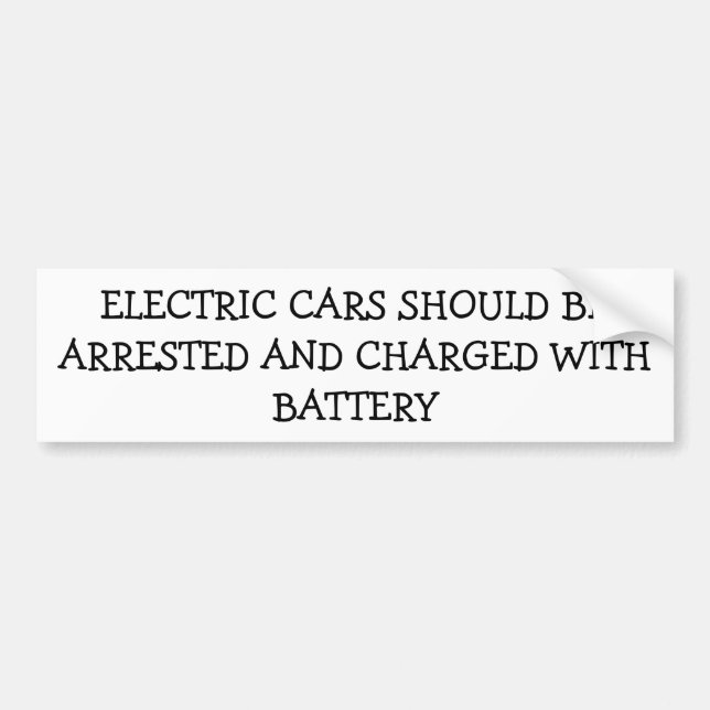Autocollant De Voiture Voitures Électriques Arrêtées Chargées De Batterie (Devant)