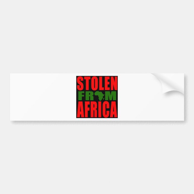 Autocollant De Voiture Volé d'Afrique - drapeau noir et vert rouge (Devant)
