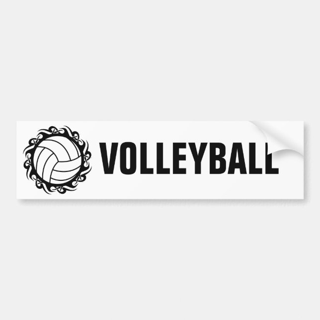 Autocollant De Voiture volley-ball tribal (Devant)