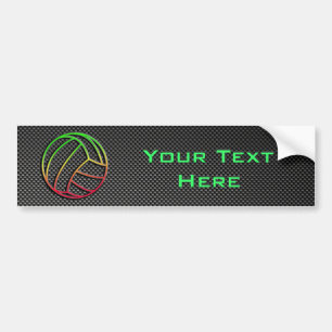 Autocollant De Voiture Volleyball coloré