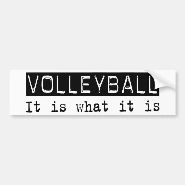 Autocollant De Voiture Volleyball il est (Devant)
