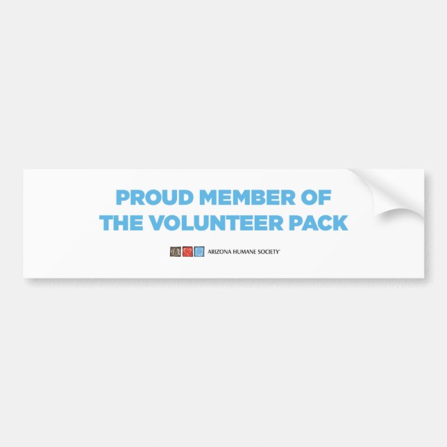 Autocollant De Voiture Volontaire Pack Bumper Sticker (Devant)