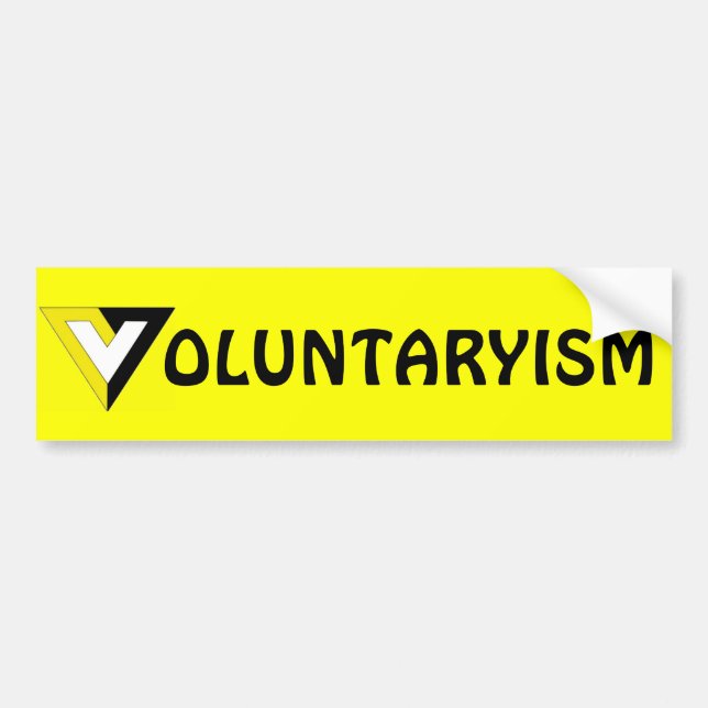 Autocollant De Voiture Voluntaryism (Devant)