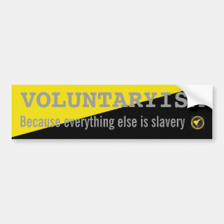 Autocollant De Voiture Voluntaryism-autocollant