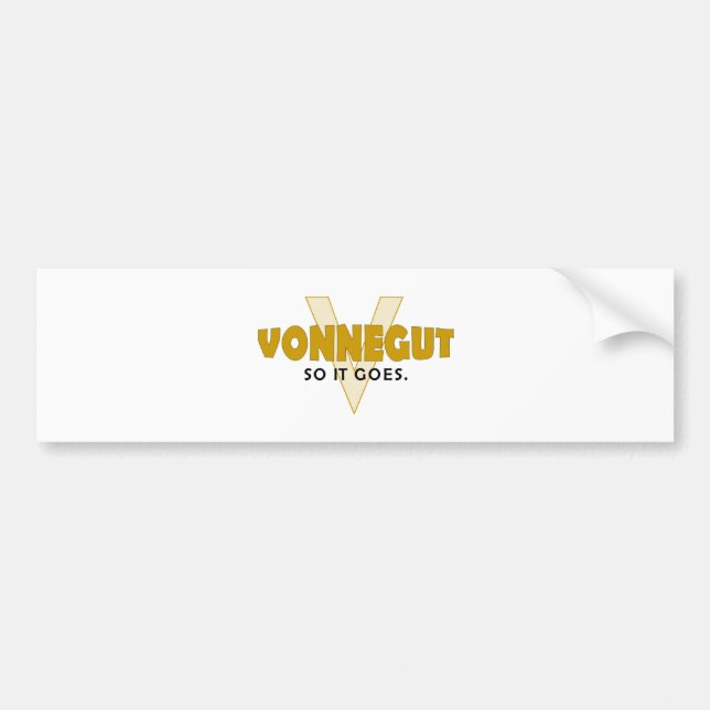 Autocollant De Voiture Vonnegut ainsi lui disparaît (Devant)