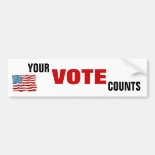 Autocollant De Voiture Vos comptes de vote