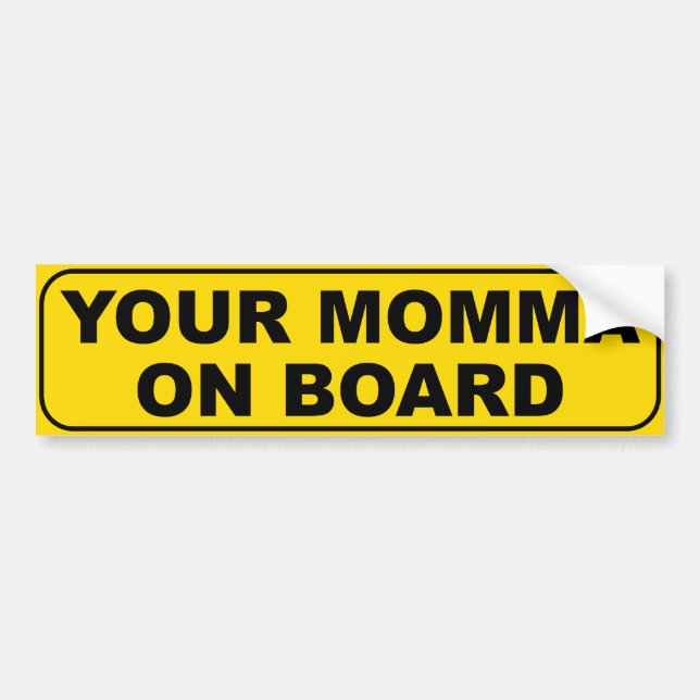 Autocollant De Voiture Vos mamans à bord (Devant)