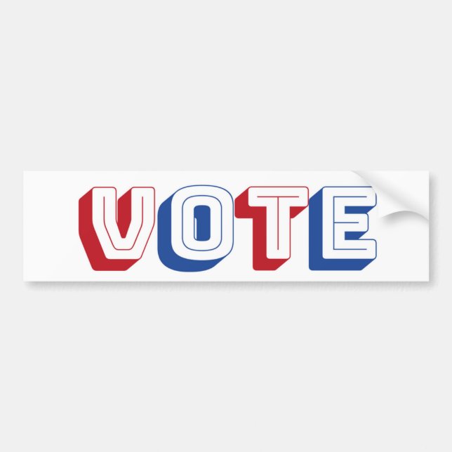 Autocollant De Voiture VOTE ! Adhésif pour pare-chocs (Devant)