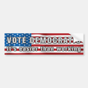 Autocollant De Voiture Vote anti Obama Democratic Bumpersticker