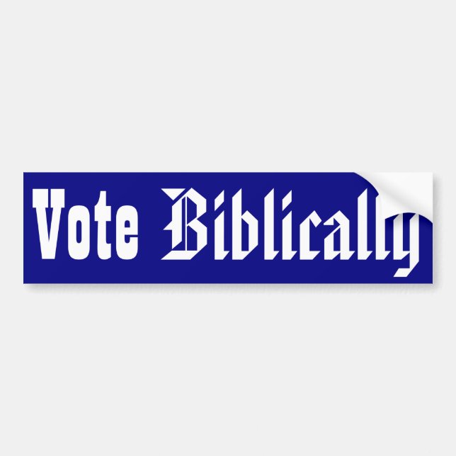 Autocollant De Voiture Vote biblique (Devant)