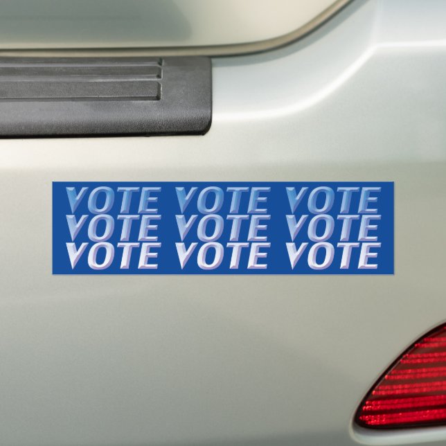 Autocollant De Voiture vote - bleu - Bumper Sticker (En voiture)