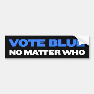 Autocollant De Voiture Vote Bleu Peu Importe Qui
