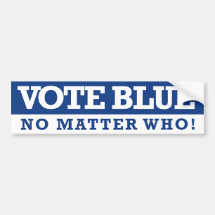 Autocollant De Voiture Vote Bleu Peu Importe Qui