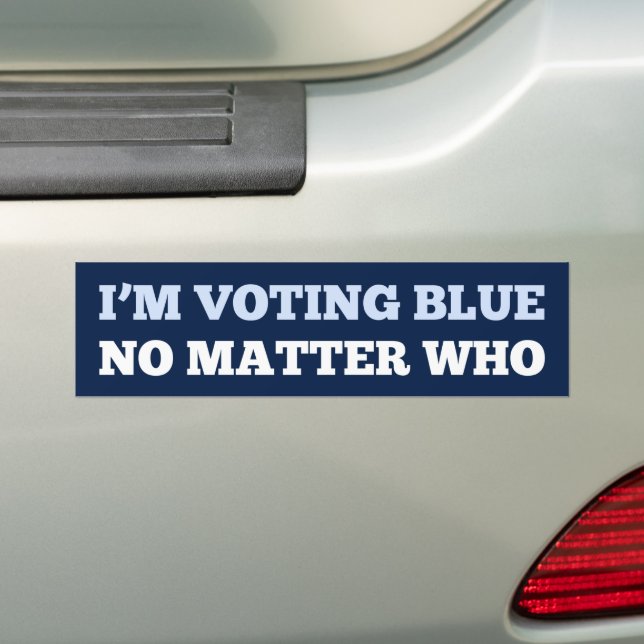 Autocollant De Voiture Vote Bleu Peu Importe Qui (En voiture)