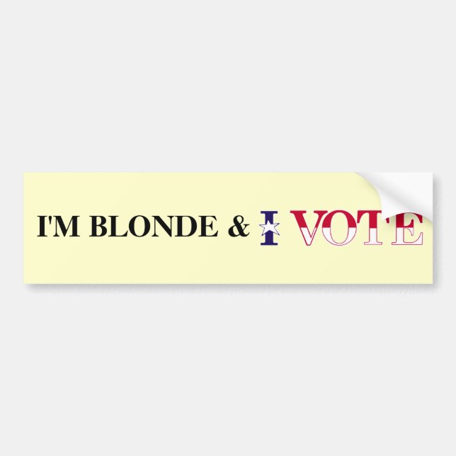 Autocollant De Voiture Vote blond (Devant)