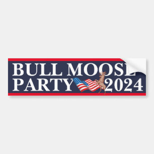 Autocollant De Voiture (Vote) Bull Moose Party 2024