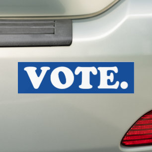 Autocollant De Voiture vote - Bumper Sticker voiture bleu blanc