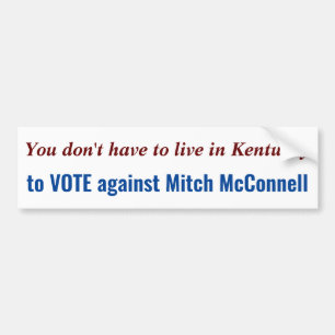 Autocollant De Voiture Vote contre Mitch McConnell