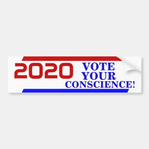 Autocollant De Voiture VOTE de la campagne 2020 VOTRE CONSCIENCE !