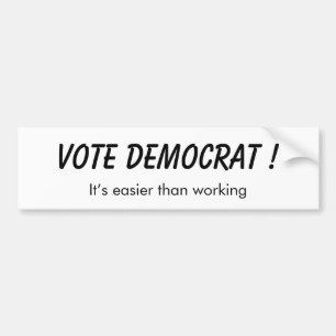 Autocollant De Voiture Vote Démocrate - il est plus facile que