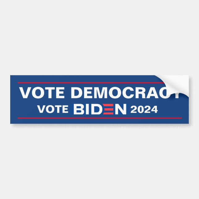 AUTOCOLLANT DE VOITURE VOTE DÉMOCRATIE VOTE BIDEN 2024 (Devant)
