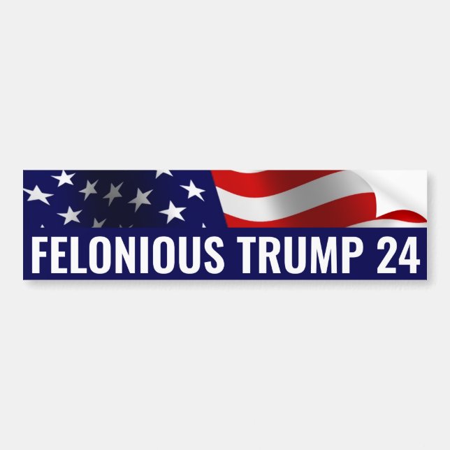 Autocollant De Voiture Vote Felonious Trump 2024 (Devant)