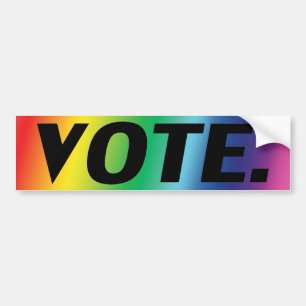 Autocollant De Voiture vote fierté couleurs arc-en-ciel Bumper Sticker