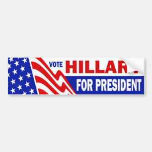 Autocollant De Voiture Vote Hillary pour le président