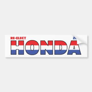 Autocollant De Voiture Vote Honda 2010 élections blanc et bleu rouges