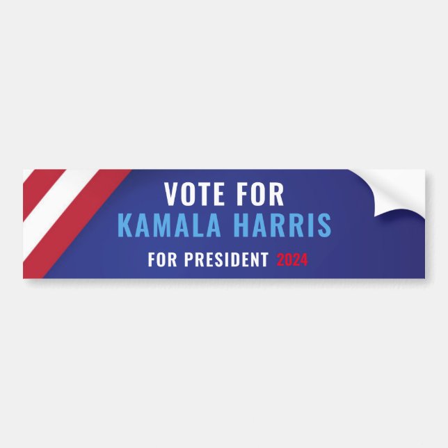 Autocollant De Voiture Vote Kamala Harris Pour Le Président 2024 (Devant)