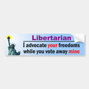Autocollant De Voiture Vote loin mes libertés