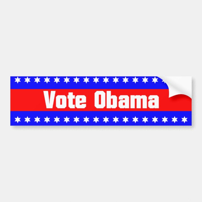Autocollant De Voiture Vote Obama (Devant)