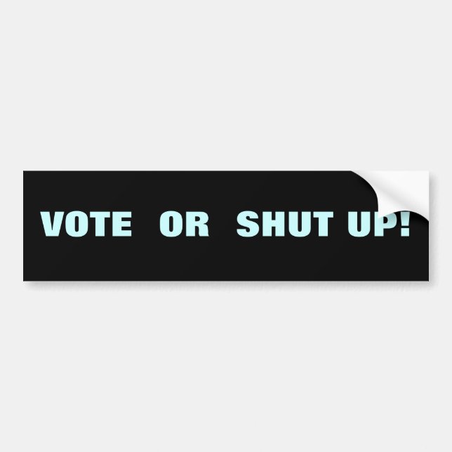 AUTOCOLLANT DE VOITURE VOTE OU FERMÉ ! (Devant)