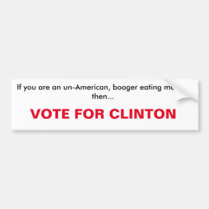 Autocollant De Voiture vote pour l'adhésif pour pare-chocs de Clinton