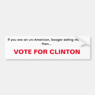 Autocollant De Voiture vote pour l'adhésif pour pare-chocs de Clinton