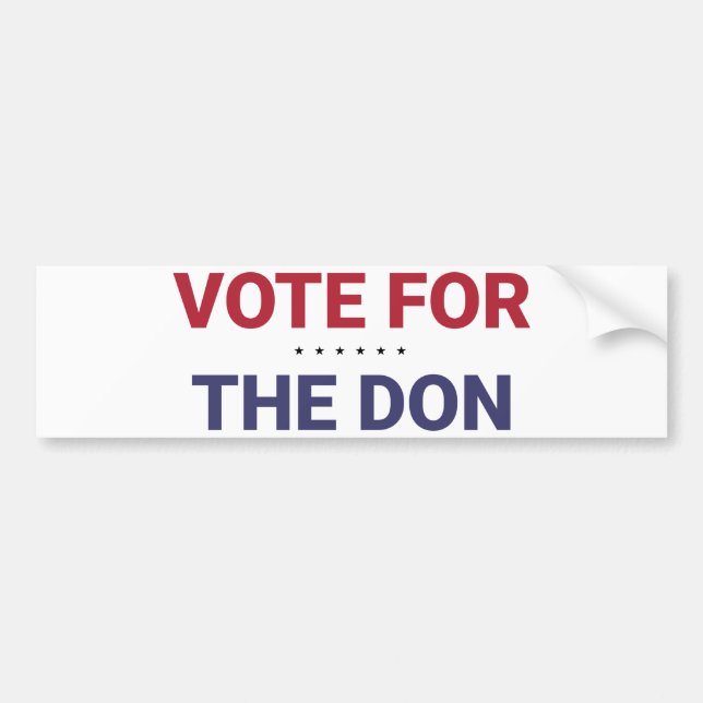 Autocollant De Voiture Vote pour le Don (élection américaine de 2020) (Devant)
