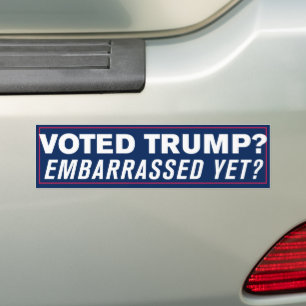 Autocollant De Voiture Voté Pour Trump Embarrassé Pourtant Anti-Trump