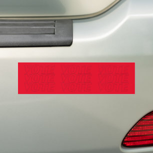 Autocollant De Voiture Vote typographie du vote rouge moderne