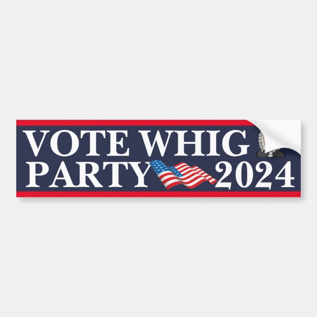 Autocollant De Voiture Vote Whig Party 2024 (Devant)