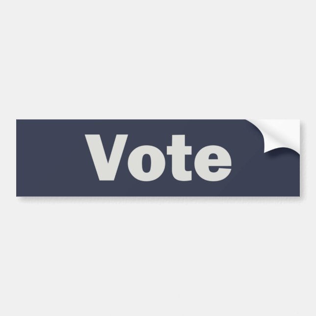 Autocollant De Voiture Voter bleu foncé avec texte blanc (Devant)