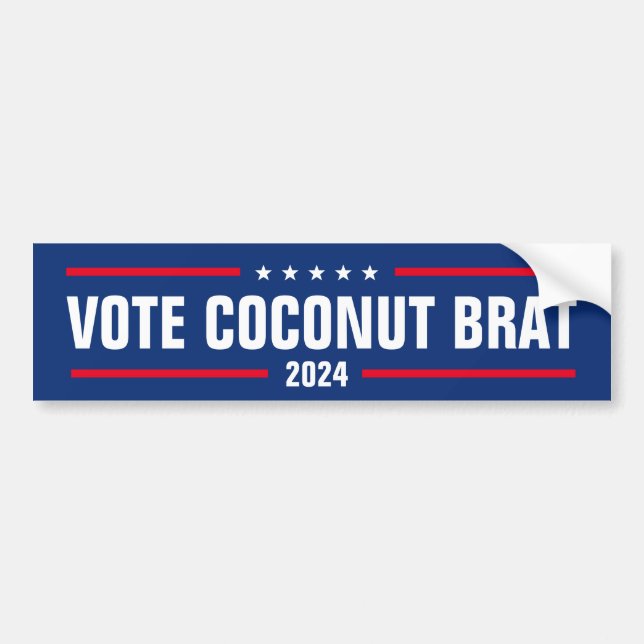 AUTOCOLLANT DE VOITURE VOTER COCONUT BRAT (Devant)
