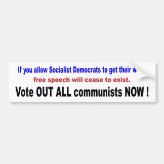 Autocollant De Voiture Voter contre les communistes